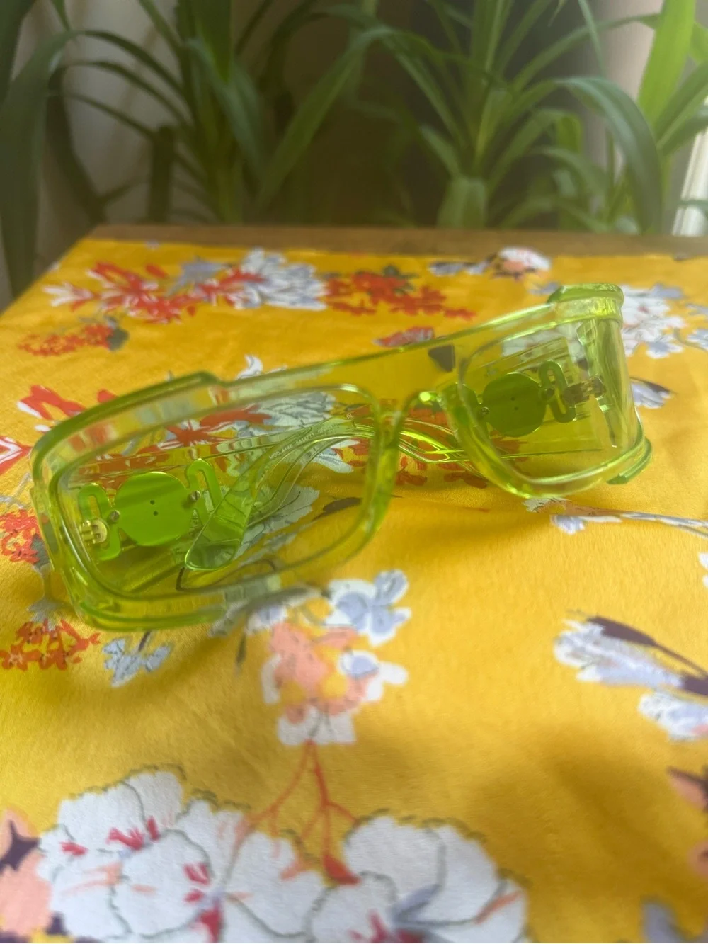 Versace Translucent Lime Green Sunglasses